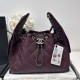 Premio Repliche Borsa Chanel 25S Hobo AS5293 pelle di vitello grana viola Imitazione Outlet Online