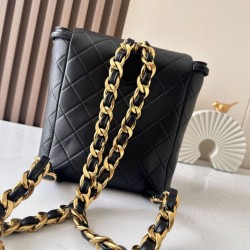 Premio Repliche Zaino vintage Chanel Duma nero Imitazione Outlet Online