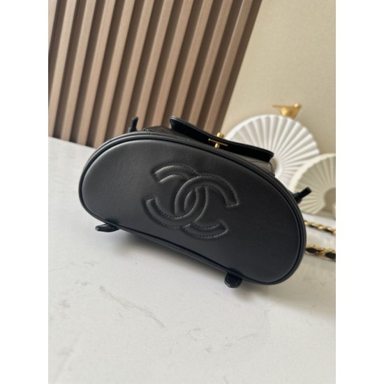 Premio Repliche Zaino vintage Chanel Duma nero Imitazione Outlet Online