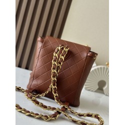 Premio Repliche Zaino vintage Chanel Duma marrone Imitazione Outlet Online