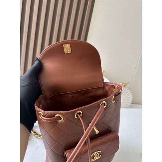 Perfetto Replica Zaino vintage Chanel Duma marrone Economiche Vintage False Premio Repliche Zaino vintage Chanel Duma marrone Imitazione Outlet Online