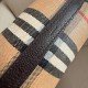 Premio Repliche Borsa tote Burberry Mini Reversible Bloomsbury Check nera/marrone Imitazione Outlet Online