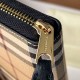 Premio Repliche Portafoglio con cerniera Burberry Vintage Check E-canvas Imitazione Outlet Online
