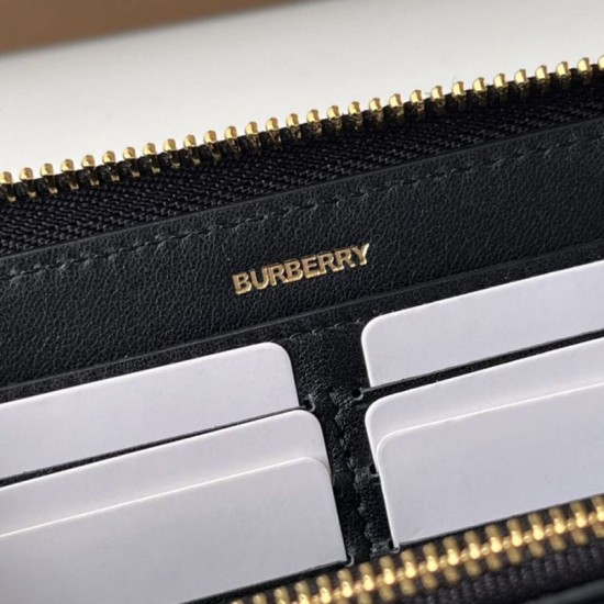 Premio Repliche Portafoglio con cerniera Burberry Vintage Check E-canvas Imitazione Outlet Online