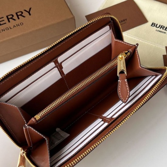 Premio Repliche Portafoglio con cerniera Burberry Vintage Check E-canvas Imitazione Outlet Online
