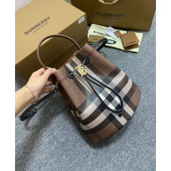 Premio Repliche Borsa a secchiello TB piccola Burberry color caffè Imitazione Outlet Online