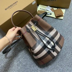 Premio Repliche Borsa a secchiello TB piccola Burberry color caffè Imitazione Outlet Online
