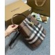 Premio Repliche Borsa a secchiello TB piccola Burberry color caffè Imitazione Outlet Online