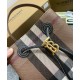Premio Repliche Borsa a secchiello TB piccola Burberry color caffè Imitazione Outlet Online