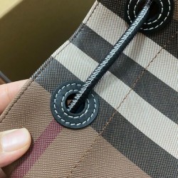 Premio Repliche Borsa a secchiello TB piccola Burberry color caffè Imitazione Outlet Online
