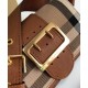 Premio Repliche Borsa a tracolla piccola con fibbia Burberry Caffè Imitazione Outlet Online