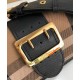 Premio Repliche Borsa a tracolla piccola con fibbia Burberry Nera Imitazione Outlet Online