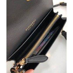 Premio Repliche Borsa a tracolla piccola con fibbia Burberry Nera Imitazione Outlet Online