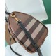 Premio Repliche Borsa bowling media Burberry Check marrone Imitazione Outlet Online