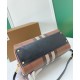 Premio Repliche Borsa bowling media Burberry Check marrone Imitazione Outlet Online