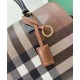Premio Repliche Borsa bowling media Burberry Check marrone Imitazione Outlet Online