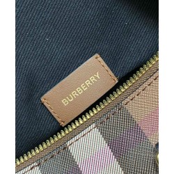 Premio Repliche Borsa bowling media Burberry Check marrone Imitazione Outlet Online
