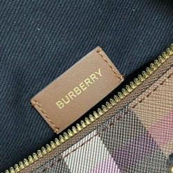 Premio Repliche Borsa bowling media Burberry Check marrone Imitazione Outlet Online