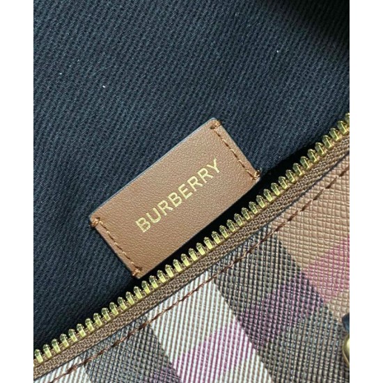 Premio Repliche Borsa bowling media Burberry Check marrone Imitazione Outlet Online