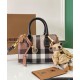 Premio Repliche Mini borsa bowling con motivo a quadri Burberry Imitazione Outlet Online