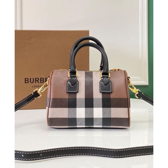 Premio Repliche Mini borsa bowling con motivo a quadri Burberry Imitazione Outlet Online