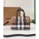 Premio Repliche Mini borsa bowling con motivo a quadri Burberry Imitazione Outlet Online