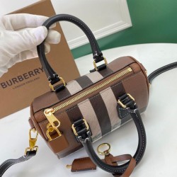 Premio Repliche Mini borsa bowling con motivo a quadri Burberry Imitazione Outlet Online