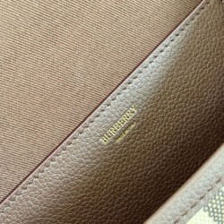Premio Repliche Borsa a tracolla Burberry Highlands caffè scuro Imitazione Outlet Online