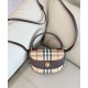 Premio Repliche Borsa Burberry Mini Highlands caffè scuro Imitazione Outlet Online