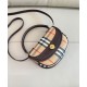 Premio Repliche Borsa Burberry Mini Highlands caffè scuro Imitazione Outlet Online