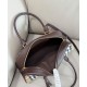 Premio Repliche Borsa a mano Burberry Canvas Highlands Bowling, colore caffè scuro Imitazione Outlet Online