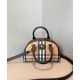 Premio Repliche Borsa tote mini Burberry Highlands Burberry Check caffè scuro Imitazione Outlet Online
