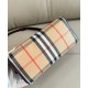 Premio Repliche Borsa tote mini Burberry Highlands Burberry Check caffè scuro Imitazione Outlet Online