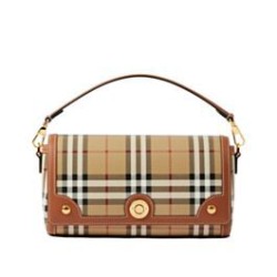 Premio Repliche Borsa Burberry con manico superiore Caffè Imitazione Outlet Online