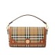 Premio Repliche Borsa Burberry con manico superiore Caffè Imitazione Outlet Online