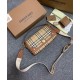 Premio Repliche Borsa Burberry con manico superiore Caffè Imitazione Outlet Online