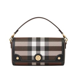Premio Repliche Borsa Burberry con manico superiore nera Imitazione Outlet Online