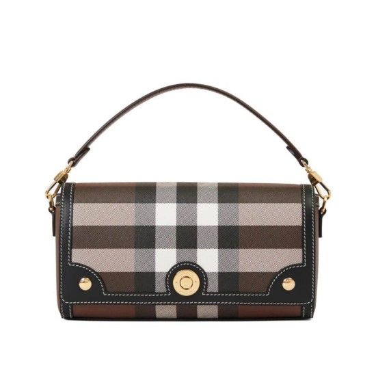 Premio Repliche Borsa Burberry con manico superiore nera Imitazione Outlet Online