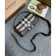 Premio Repliche Borsa Burberry con manico superiore nera Imitazione Outlet Online