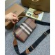 Premio Repliche Borsa Burberry con manico superiore nera Imitazione Outlet Online