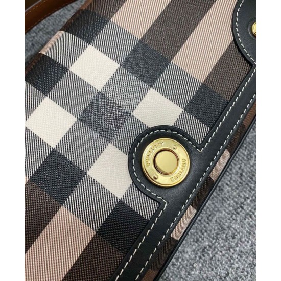Premio Repliche Borsa Burberry con manico superiore nera Imitazione Outlet Online
