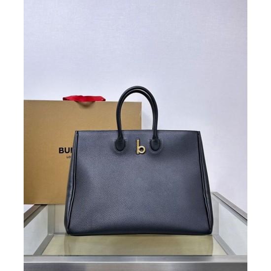 Premio Repliche Borsa tote Burberry Rocking Horse media nera Imitazione Outlet Online