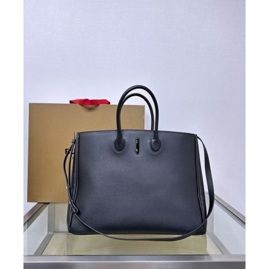 Premio Repliche Borsa tote Burberry Rocking Horse media nera Imitazione Outlet Online