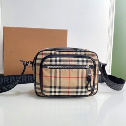 Premio Repliche Borsa a tracolla Burberry Vintage Check color albicocca Imitazione Outlet Online