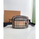 Premio Repliche Borsa a tracolla Burberry Vintage Check color albicocca Imitazione Outlet Online
