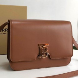 Premio Repliche Borsa a tracolla Burberry TB media Caffè Imitazione Outlet Online
