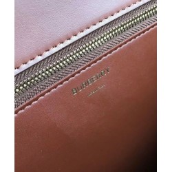 Premio Repliche Borsa a tracolla Burberry TB media Caffè Imitazione Outlet Online