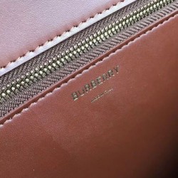 Premio Repliche Borsa a tracolla Burberry TB media Caffè Imitazione Outlet Online