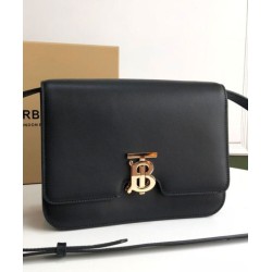 Premio Repliche Borsa a tracolla Burberry TB media Nera Imitazione Outlet Online