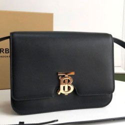 Premio Repliche Borsa a tracolla Burberry TB media Nera Imitazione Outlet Online
